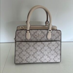 Kate Spade Elegant Gray and Cream Satchel